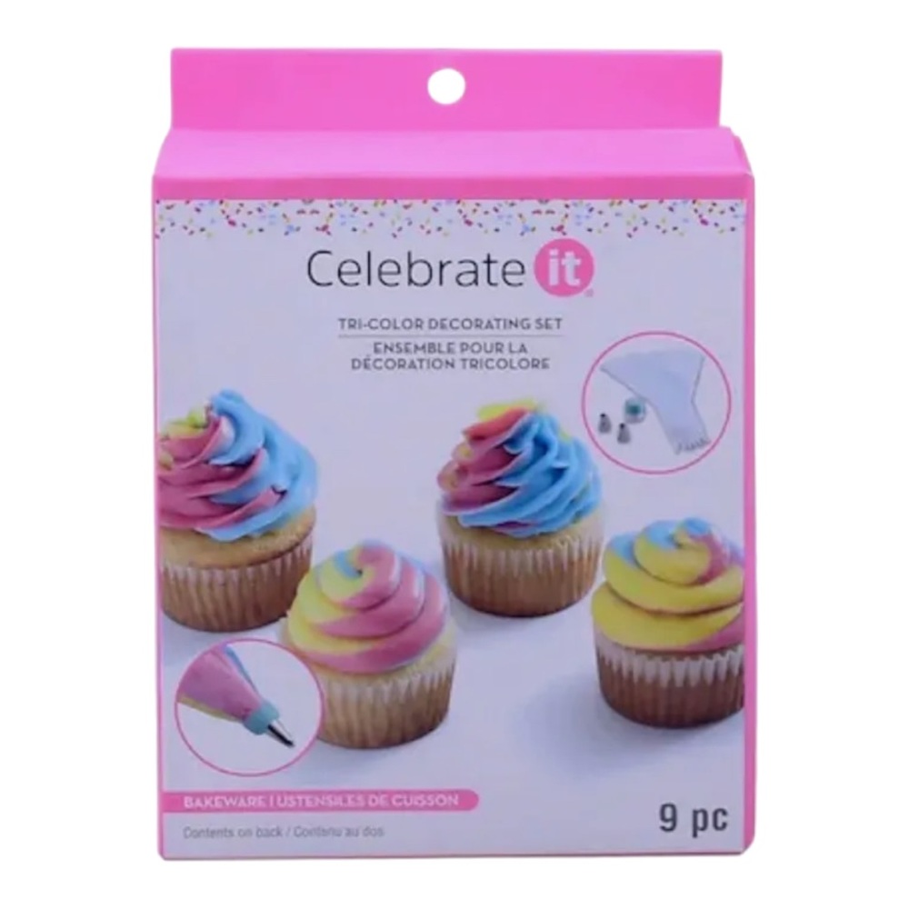 Tri-Color Decorating Set by Celebrate It Cupcake Decorating NEW